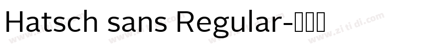 Hatsch sans Regular字体转换 Hatsch sans Regular字体转换